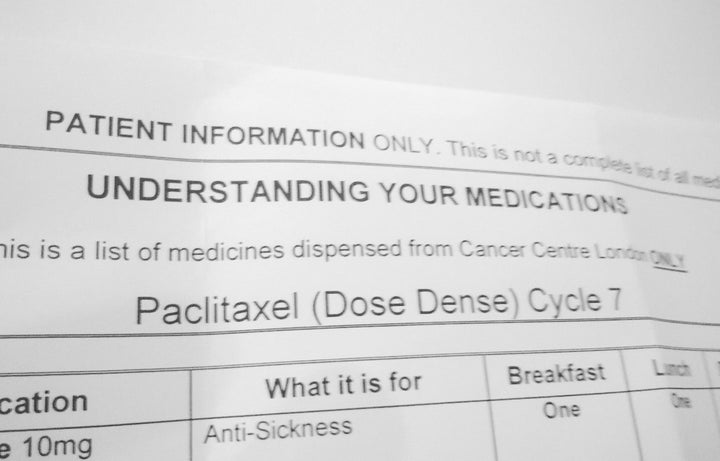 <p><strong><em>Four cycles of Paclitaxel followed four rounds of AC</em></strong></p>