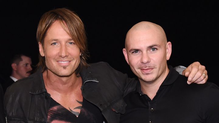 Keith Urban and Mr. Worldwide at PlentiTogether Live in New York City. 