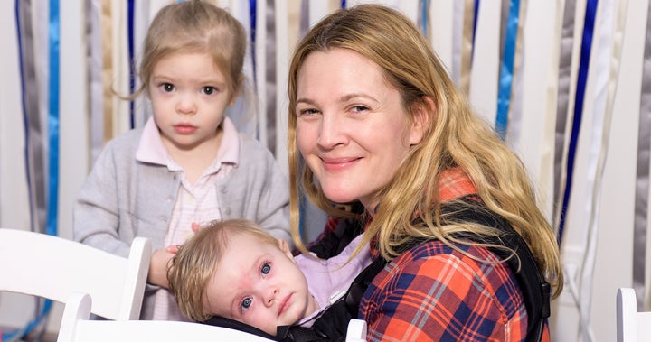 Drew Barrymore with her daughters, Olive and Frankie.