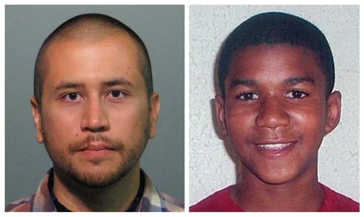 George Zimmerman (left) shot and killed Trayvon Martin (right) in February 2012, but claimed self-defense and was acquitted of second-degree murder charges the following year. He is now selling the handgun used in the shooting.