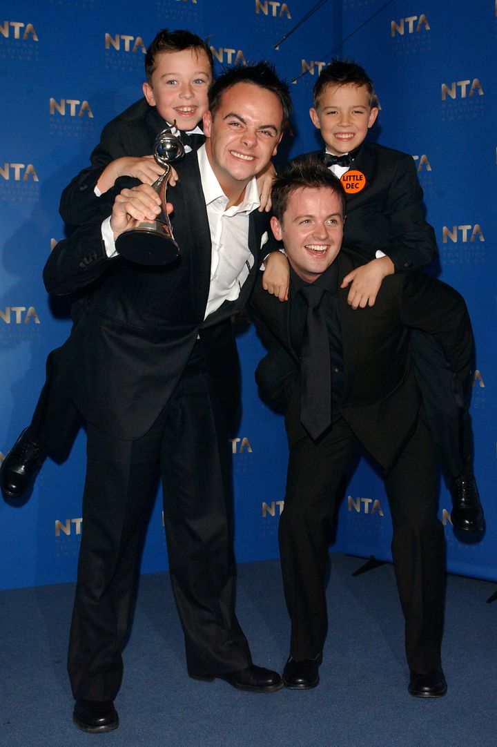 And and Dec with Little Ant and Dec in 2003.