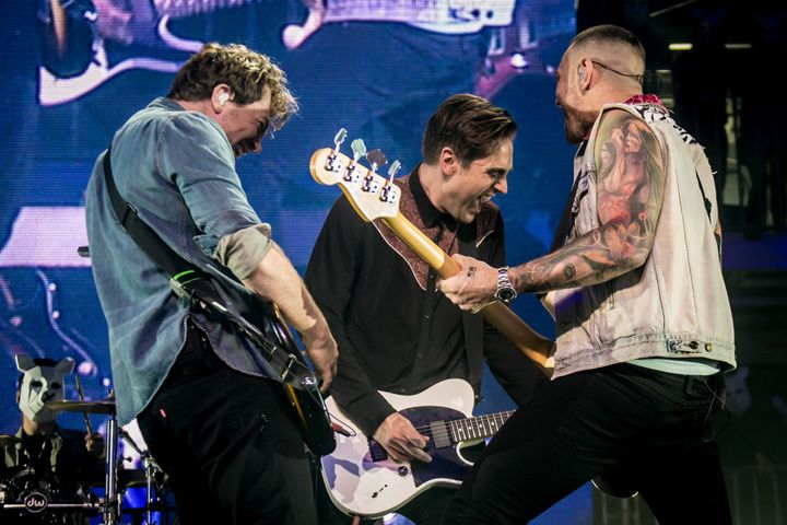 Busted kicked off their 'Pigs Might Fly' tour at Wembley