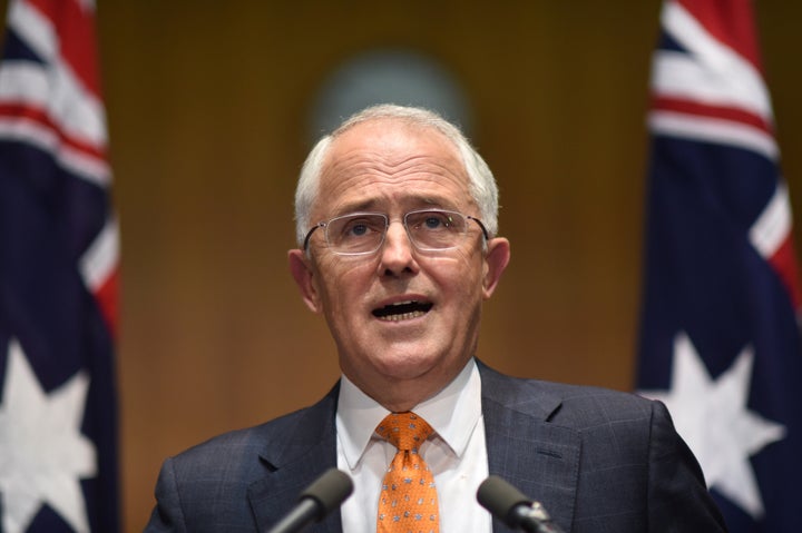 Australian Prime Minister Malcolm Turnbull speaks to the media during a news conference at Parliament House in Canberra, Australia, May 8, 2016.