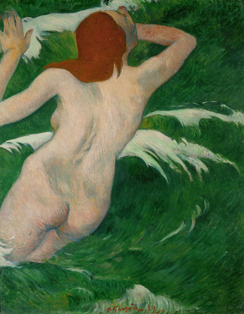 Paul Gauguin, "Nude woman among the waves," 1889