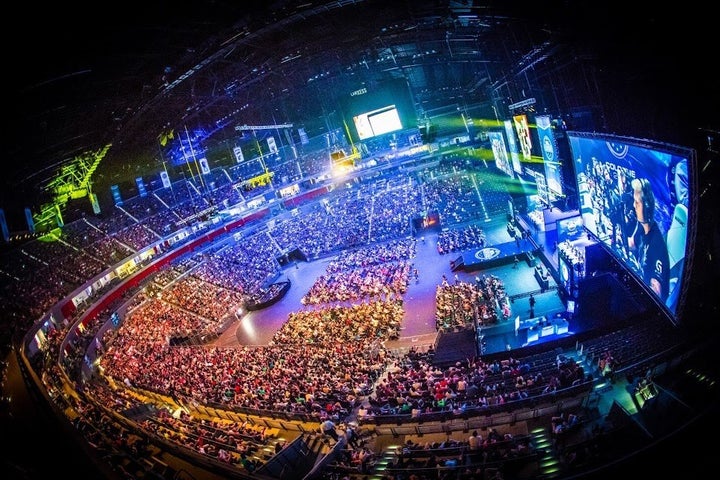 Thousands of fans watch an e-sports competition in Cologne, Germany, in 2015.