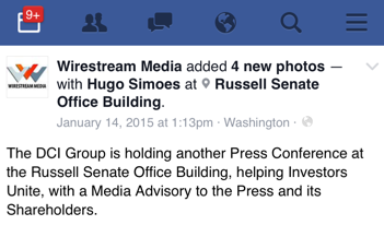 A Facebook post by Wirestream Media shows that DCI Group is&nbsp;working with Investors Unite, an investment...