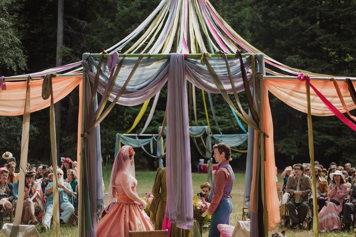 200 of the couple's loved ones came out to celebrate with them.