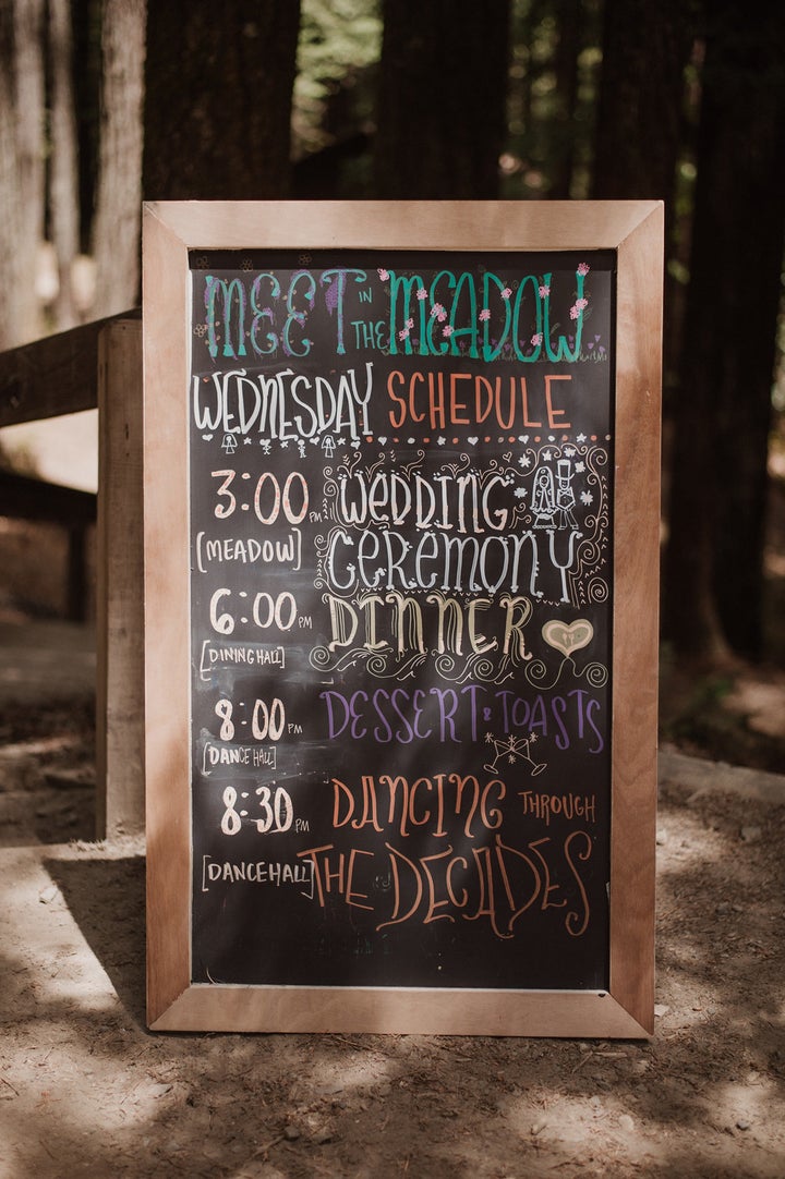 The wedding day schedule consisted of the ceremony, dinner, toasts and lots and lots of dancing.