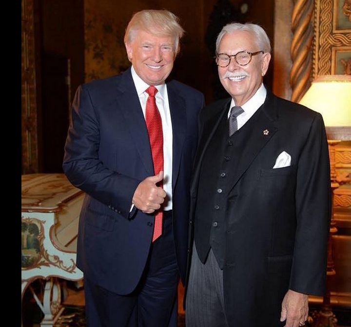 <strong>Donald Trump and his former butler Anthony Senecal who has called for President Barack Obama's death</strong>