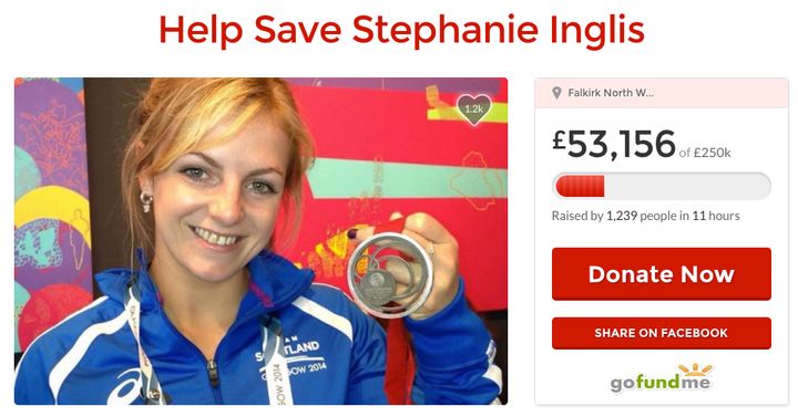Clink to donate to the Stephanie Inglis GoFundMe page 