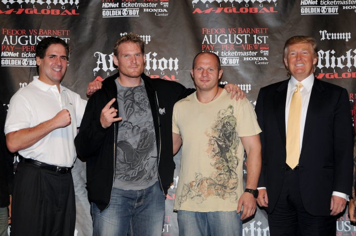 Cuban with Trump at a press conference on June 3, 2009, in New York City.