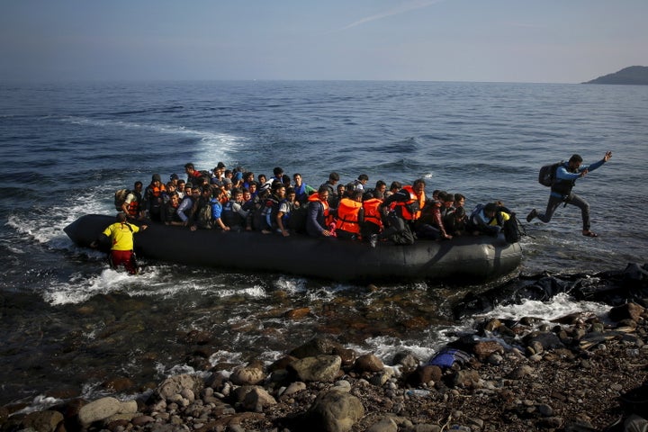 The European Union border agency said 2,700 people arrived in Greece from Turkey in April, constituting a 90 percent decline