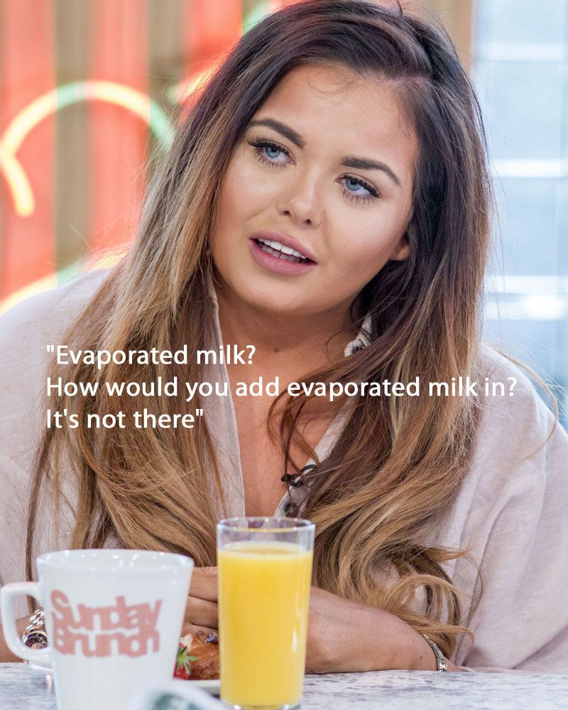 On evaporated milk...