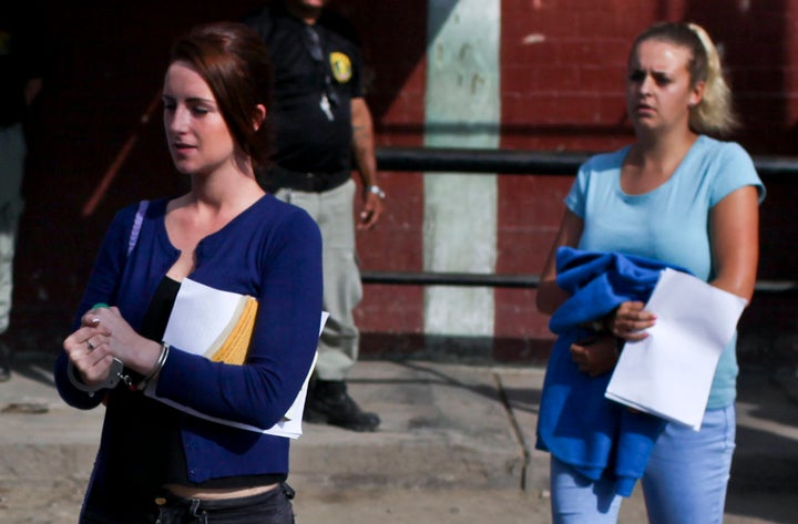 <strong>Reid was arrested alongside Michaella McCollum, left, who was released in March</strong>