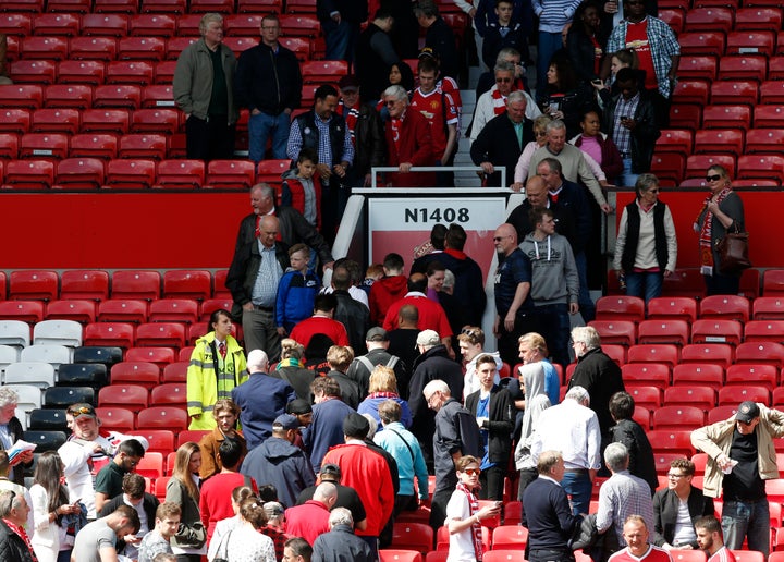 Fans were forced to leave before the match could begin