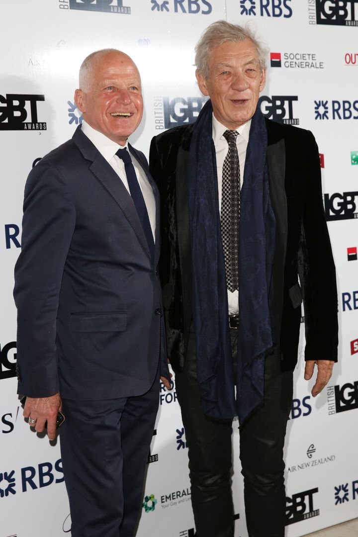 Sir Ian McKellen (right) won the Global Icon Award