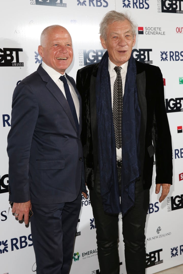 <strong>Sir Ian McKellen (right) won the Global Icon Award</strong>