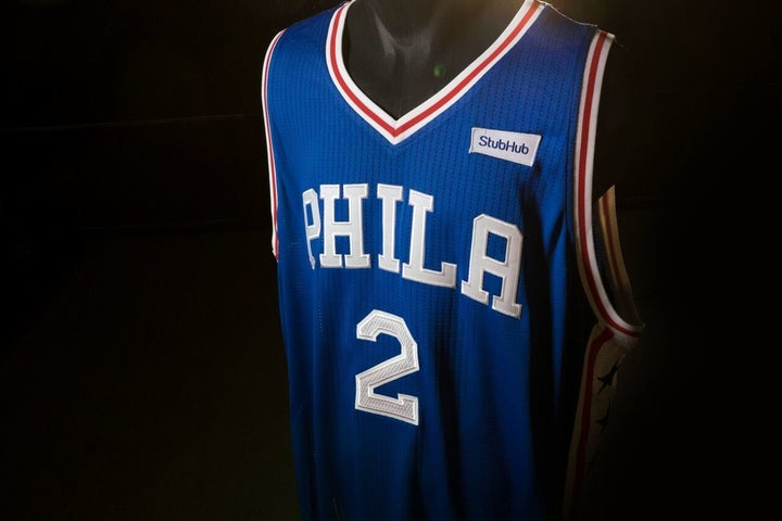 It's still a 76ers jersey, not a StubHub jersey.