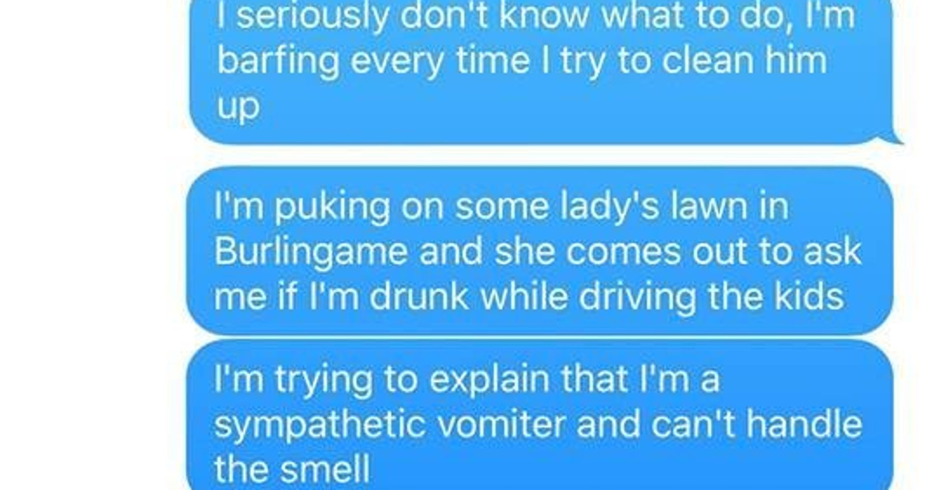 Dad's Texts About His Kid Throwing Up Are Parenting Comedy Gold HuffPost
