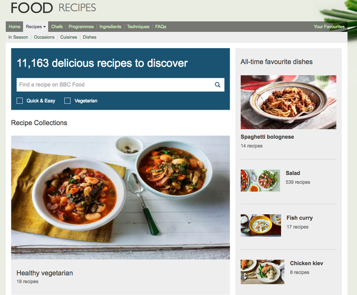 Thousands of recipes will be removed from the corporation's website.