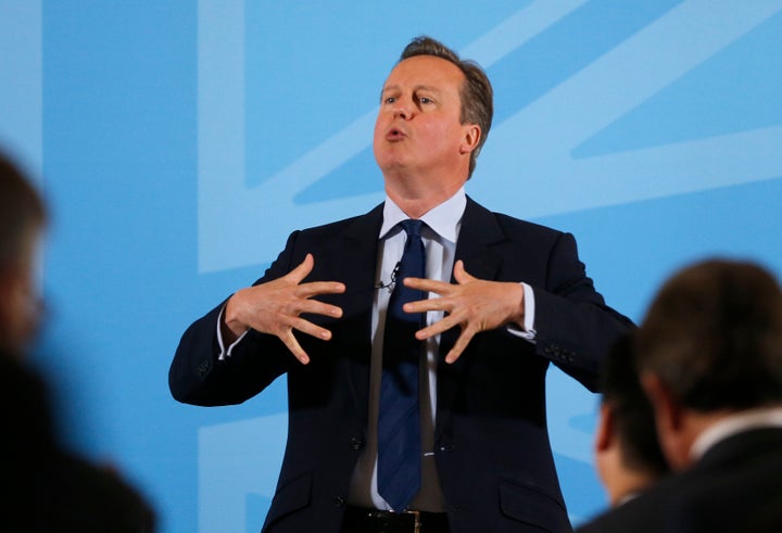 David Cameron in the City of London's Mansion House