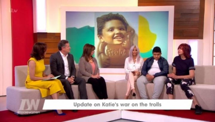 <strong>Harvey appeared with his mum, Katie Price and the rest of the 'Loose Women' on Tuesday's show.</strong>