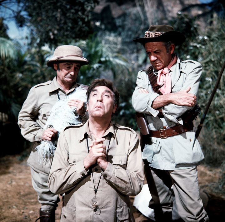 Kenneth Connor, Frankie Howerd and Sid James in 'Carry On Up The Jungle'