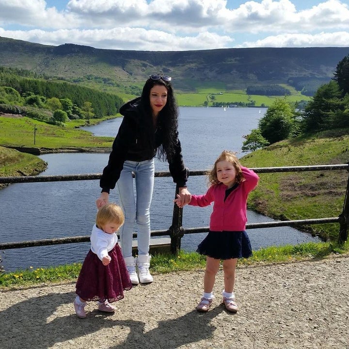 Samira Lupid with one-year-old Jasmine Weaver (left) and three-year-old Evelyn Lupidi (right)