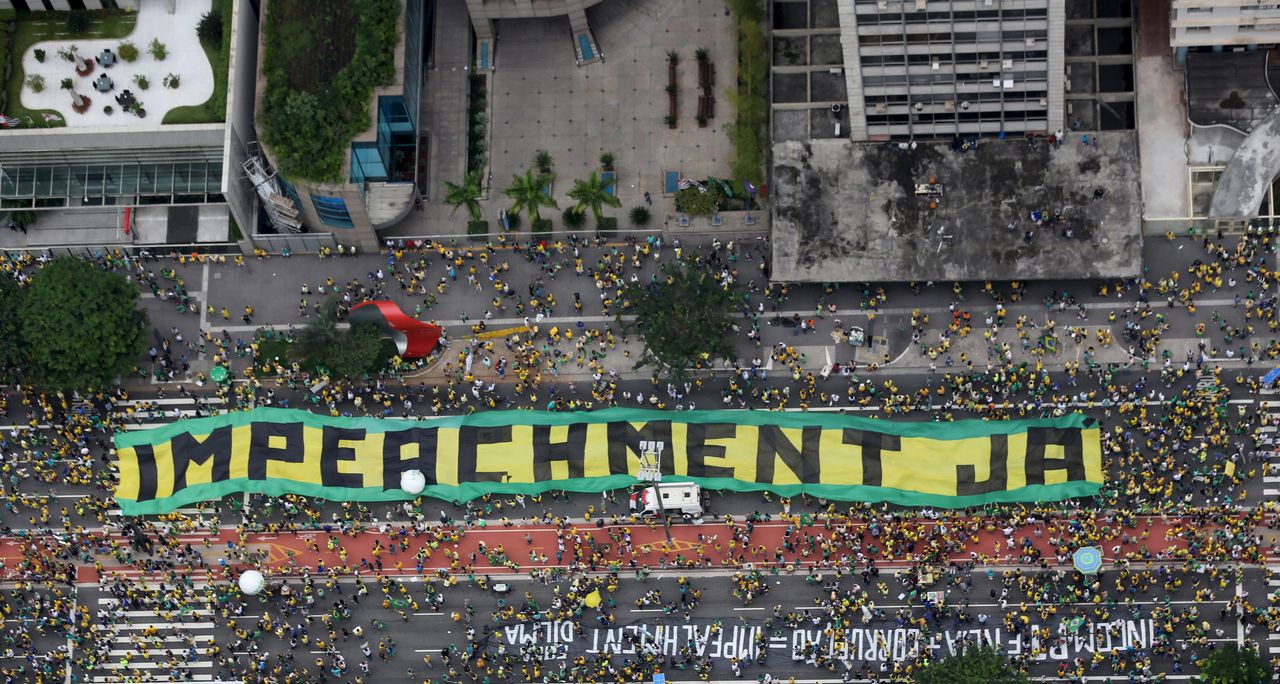 Millions of protesters have flooded the streets of major Brazilian cities like Sao Paulo to call for the impeachment of President Dilma Rousseff, whose popularity has plummeted amid economic problems. 