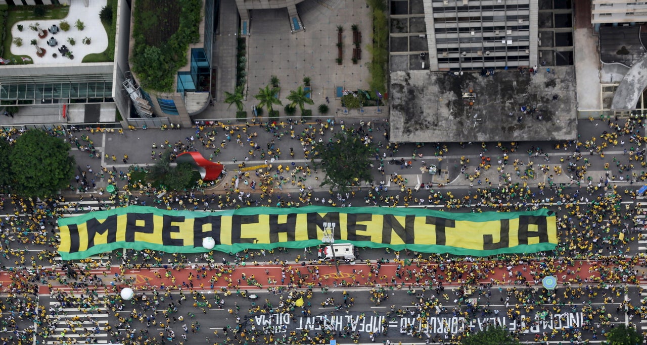 Millions of protesters have flooded the streets of major Brazilian cities like Sao Paulo to call for the impeachment of President Dilma Rousseff, whose popularity has plummeted amid economic problems.