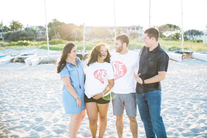 Pardo's best friend Jenna (pictured above) set up the maternity shoot and was in on the surprise proposal as well.