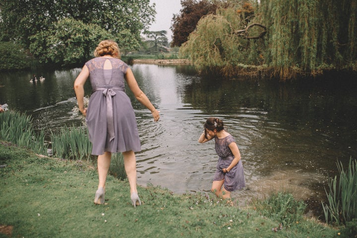 Faye in the lake.