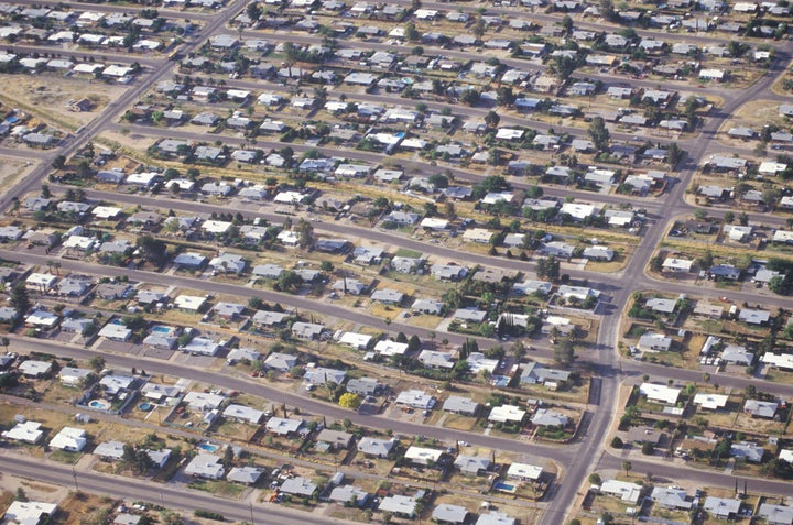 Urban sprawl in places like Arizona, pictured above, was the biggest contributor to natural land loss in the American West between 2001 and 2011.