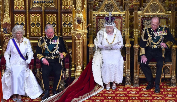 The Queen giving her speech in 2015