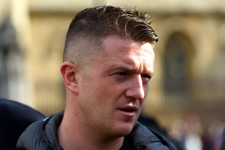 Lloyd told his supporters they should 'applaud' and 'support' Pegida coordinator Tommy Robinson