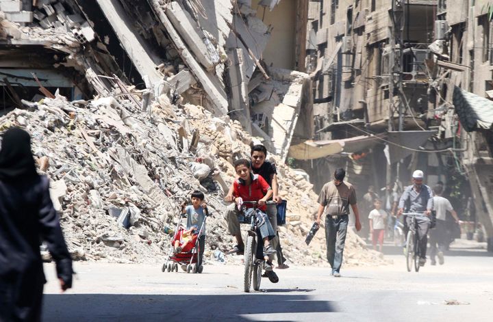A spokesman from the Red Cross said the organization successfully delivered humanitarian aid supplies to the besieged Damascus suburb of Harasta after four years.