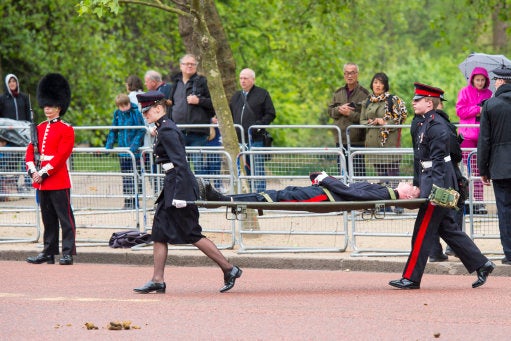 He was carried away by colleagues.