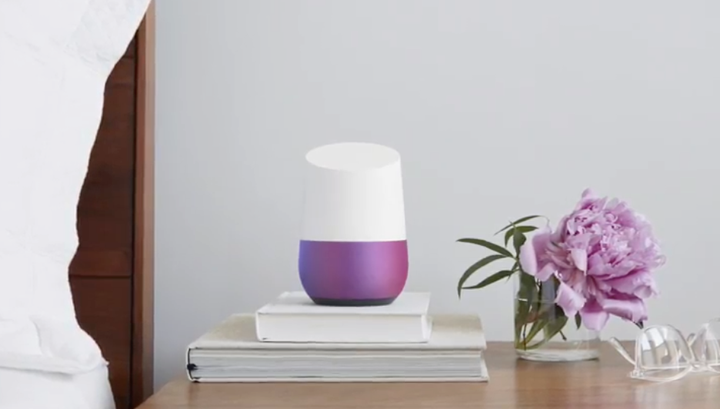 A Google Home unit in its natural state.