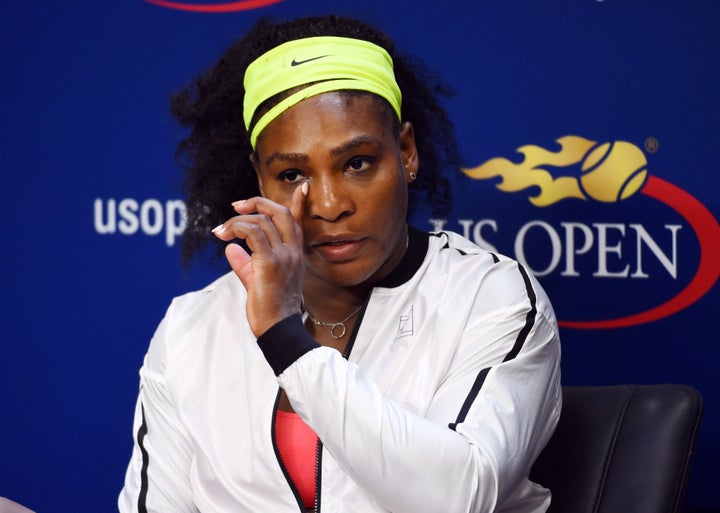 Williams was emotional at the press conference following her shocking loss to Roberta Vinci at the 2015 U.S. O