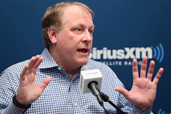 "I think he's a racist, I think he's a bigot," Curt Schilling (pictured during a previous interview) said of Stephen A. Smith.