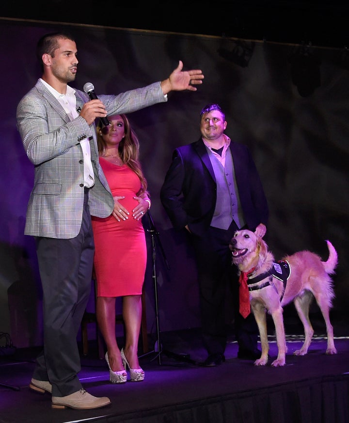 Decker and his wife, country music singer Jesse James, work with Freedom Service Dogs to help military veterans adopt dogs.