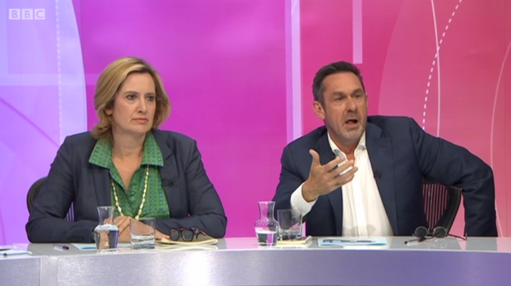 Tory Amber Rudd and Paul Mason