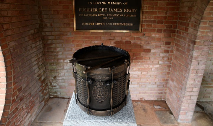 A memorial dedicated to the murdered fusilier