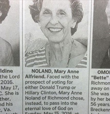 Mary Anne Noland's obituary