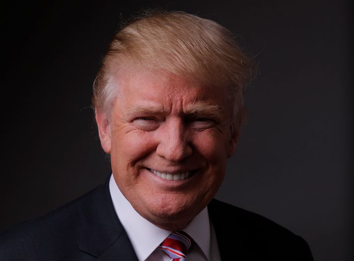 Republican U.S. presidential candidate Donald Trump poses for a photo after an interview with Reuters in his office in Trump Tower, in the Manhattan borough of New York City.