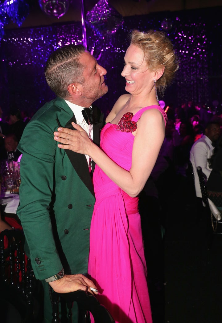 Lapo Elkann and Uma Thurman attend the amfAR's 23rd Cinema Against AIDS Gala at Hotel du Cap-Eden-Roc on May 19, 2016 in Cap d'Antibes, France.