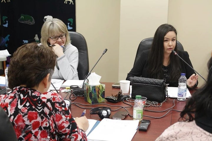 Maatalii Okalik, president of the National Inuit Youth Organization speaks at Inuit Tapiriit Kanatami, National Committee on