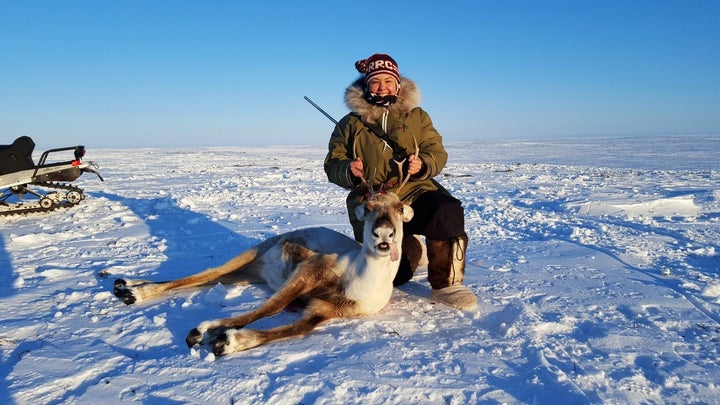 Maatalii Okalik tries to lead by example by speaking Inuktitut, learning about the environment, hunting and fishing and thriving off the land.