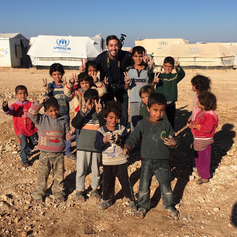 Andrew Kimmel at the Za'atari refugee camp in Jordan, 2014