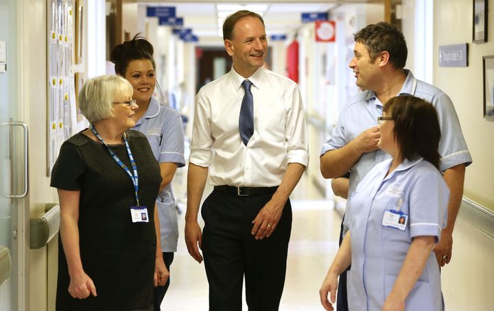 Simon Stevens with NHS staff